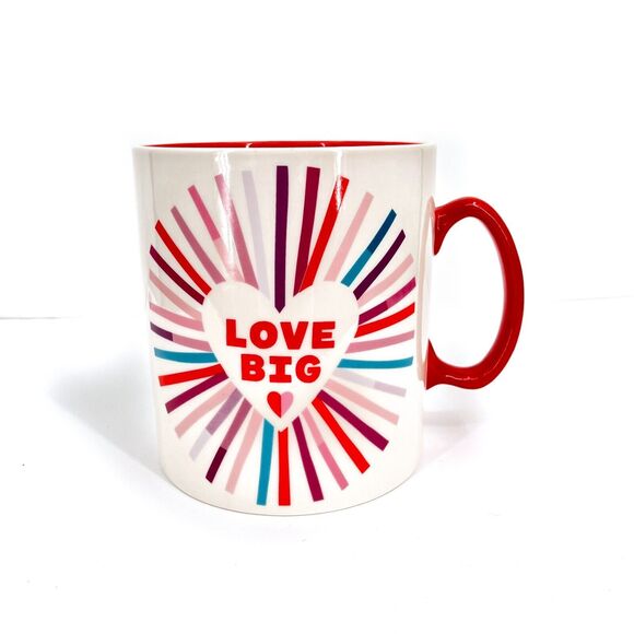 Hallmark LOVE BIG Oversized Mug Cup 64oz  Rainbow Heart GIANT Novelty Mug - Picture 1 of 9